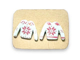 Winter Earrings/ Clay Earrings, Holiday Earrings/ Christmas Earrings-BBear
