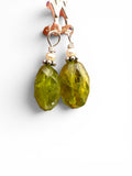 Peridot Lever back Earrings
