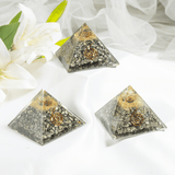 Soothing Crystals - Orgone Pyramid | Pyrite | Healing Crystal | Gemstone Pyramid