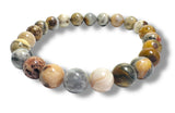 Gemstone and Nut Bead Stretch Bracelets*