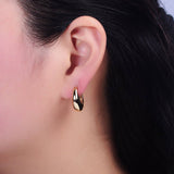 Chubby Dome Minimalist Huggie Earrings