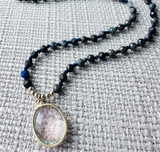 Brown and Blue sapphire Knotted Necklace*