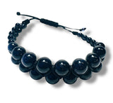 Gemstone Beaded Bracelet, Nylon Bracelet, Adjustable Bracelet - Janine Design