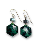 Ruby Zoisite Gemstone Earrings - Janine Design