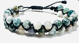 Gemstone Beaded Bracelet, Nylon Bracelet, Adjustable Bracelet - Janine Design