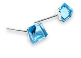 Crystal Ice Cube Stud Earrings - Janine Design