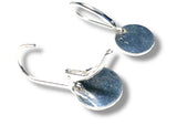 Silver Disk Earrings/Moon Earrings