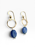 Kyanite Circle Drop Earrings