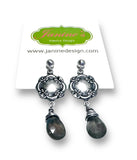 Genuine Labradorite Silver Earrings, Vintsge Looking Earring