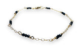 Dainty Gemstone Bracelet, Gemstone Bead Chain, Wire Wrapped Bracelet - Janine Design