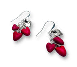 Cascading Valentines Earrings- Heart Earrings - Janine Design
