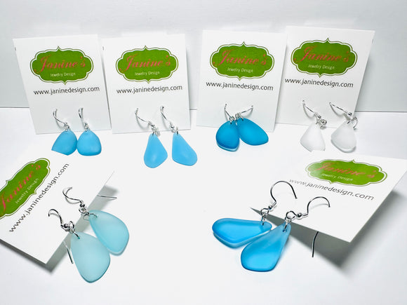 Sea Glass Earrings - Janine Design