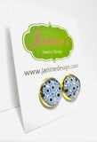 Pretty Pattern Studs/Affordable Earrings, Gift Earrings, Pattern Studs - Janine Design