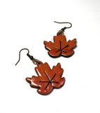Leaf Earrings/Fall Earrings Polymer Clay/ Pumpkin Earrings