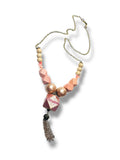 Wood and Coral, Peaches and Cream Necklace*