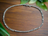 Figaro Chain Sterling Silver Anklet-Large