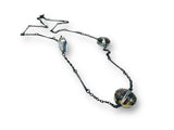 Long Triple Crystal Necklace - Janine Design