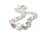 Crystal and Pearl Wedding Necklace