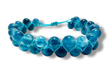 Gemstone Beaded Bracelet, Nylon Bracelet, Adjustable Bracelet - Janine Design