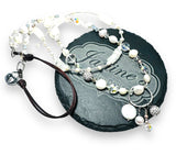 Moonstone and Pearl Double layered Necklace - Janine Design