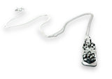 Paw Charm Necklace/ Sterling Silver Paw Necklace
