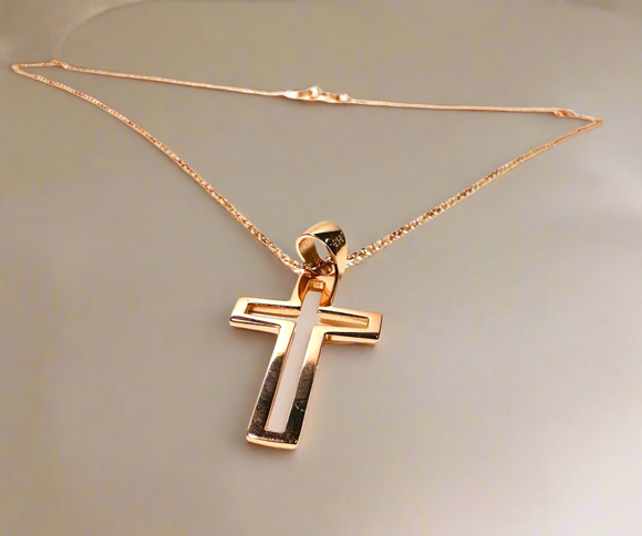 Cross-Rose Gold - Janine Design