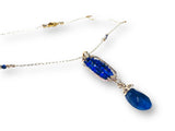 Lapis Necklace, Beaded Golden Necklace*