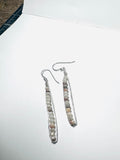 Gemstone Earrings, Gemstone Sparkle Bar Earrings, Silver Bar Earrings - Janine Design