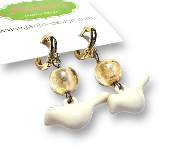 White Dove Earrings*
