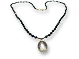 Brown and Blue sapphire Knotted Necklace*