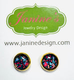 Pretty Pattern Studs/Affordable Earrings, Gift Earrings, Pattern Studs - Janine Design