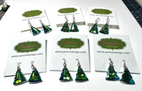 Christmas Tree Crystal Earring/Holiday Earrings/ Tree Earrings/Green Christmas Earrings