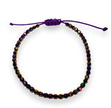 Adjustable Friendship Bracelet/Glass Friendship Bracelet 2-5 MM Bead Bracelet or Anklet - Janine Design