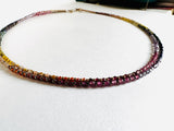 Dainty Gemstone Rainbow Necklace - Janine Design