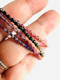 Dainty Gemstone Rainbow Necklace - Janine Design