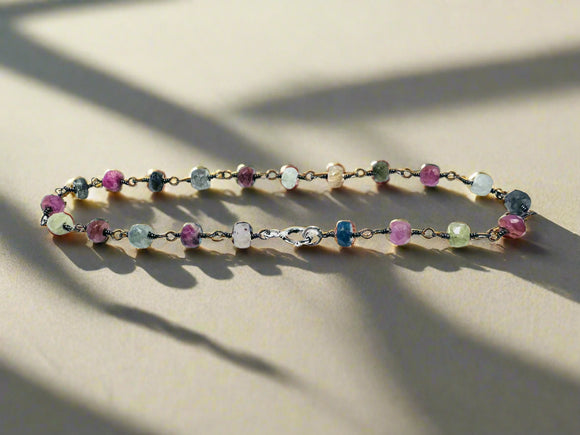 Sapphire Chain Bracelet - Janine Design