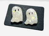 Ghost Earrings/ Clay Earrings, Halloween Earrings - Janine Design