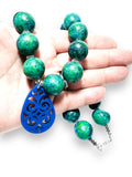 Azurite Chrysocolla Gemstone Necklace - Janine Design