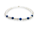Lapis Lazuli and Frewshater Pearl Necklace - Janine Design