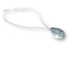 Aquamarine Sterling Necklace, March Birthstone Necklace