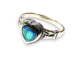 Abalone Heart Ring - Sterling Silver
