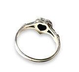 Abalone Heart Ring-view of back of ring