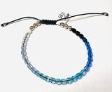 Adjustable Friendship Bracelet/6-8 MM Glass Friendship Bracelet/Faceted Bead Bracelet - Janine Design
