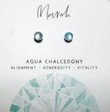 Birthstone Studs, Silver Studs, Genuine Gemstone Studs, birthday Gifts - Janine Design