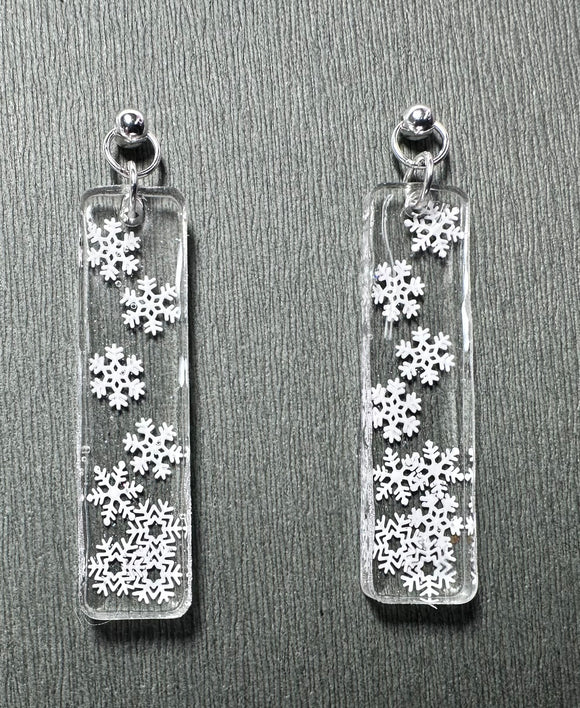 Snowflake Earrings/Winter Snow Earrings - Janine Design