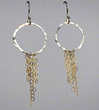 Chain Hoop Earrings, Gold Filled Hoops