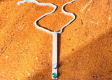 Emerald and Opal Bar Necklace