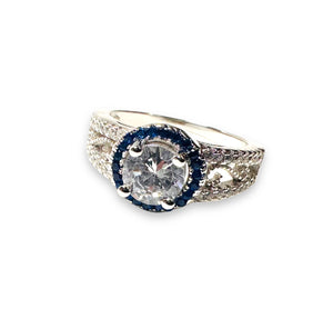 Affordable Cubic Zirconia/Sapphire Ring/ Lab Gemstone Ring-Small - Janine Design
