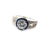 Affordable Cubic Zirconia/Sapphire Ring/ Lab Gemstone Ring-Small - Janine Design