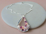Teardrop Pendant, Wire wrapped Crystal Pendant